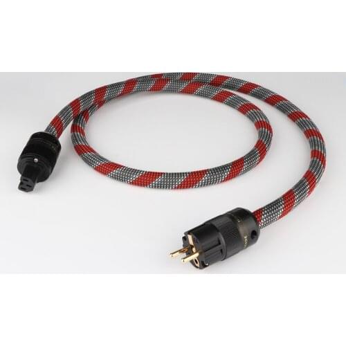 HI end Power Cable EU Power Cord with Gold-plated European plug for amplifier and player HIFI Audiophile European AC Power line