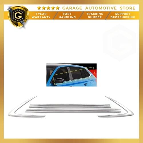 For Skoda Scala Stainless Steel Chrome Window Frame Trim 6 Piece 2020 - 2022