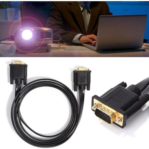 Splitter Cable Computer Accessories VGA to VGA Cable VGA HD15 Male to Male Cable PC Monitor HDTV Projector 5.9 Feet