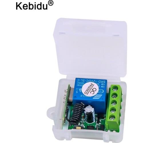 Kebidu 433 Mhz Wireless Remote Control Switch For learning code Transmitter Remote DC 12V 1CH relay 433Mhz Receiver Module