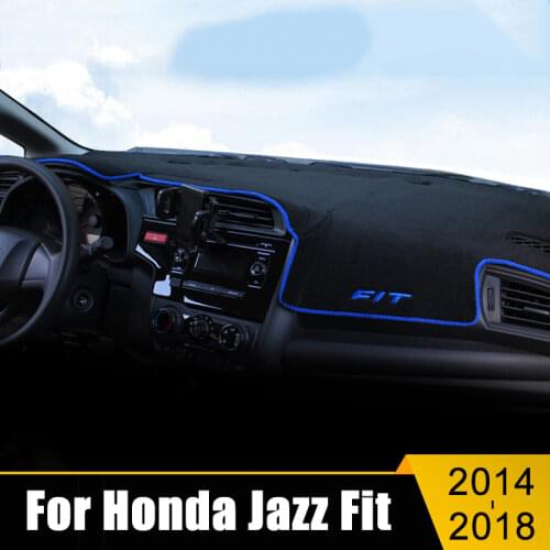Car Dashboard Avoid light Pad Instrument Platform Desk Cover Mats Carpets For Honda Fit Jazz 3th 2014 2015 2016 2017 2018 2019