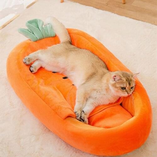 Carrot Cat Bed House Kennel Dog Bed Puppy Bed Cats Bed Dog House Cushion Sofa Bed Cat House Pet Bed Camas Para Perros Grandes