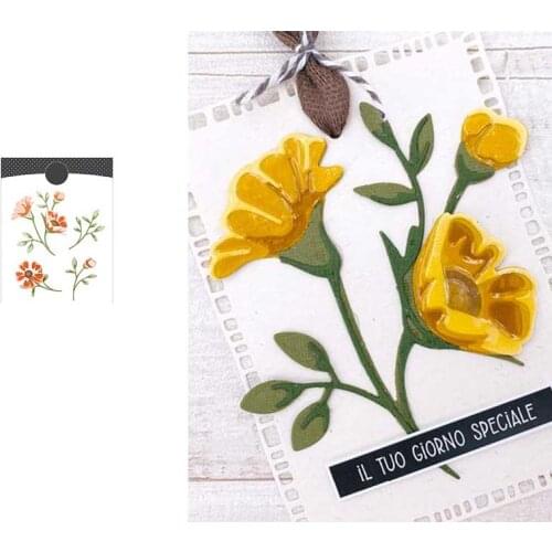 Layered Flower Arrival New Metal Cutting Dies Scrapbook Diary Decoration Stencil Embossing Template DIY Greeting Card Handmade