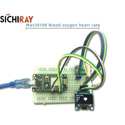 MAX30100 Blood-Oxygen Heart Rate Sensor Module DDevelopment Display Kit Source Code