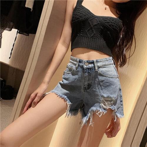 New Women Fashion Denim Shorts Plus Size Summer Casual Style Ripped Jeans