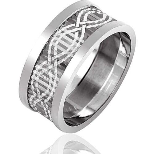 Sterling silver Rhodium Plated Wedding Ring