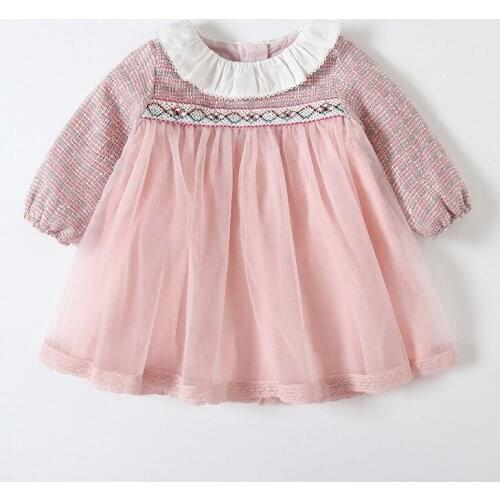 Newborn Baby Girls Infant Dress&Clothes Autumn lace Kids Party Birthday Outfits Christening Gown Baby Clothes Ball Gown 0-2Y