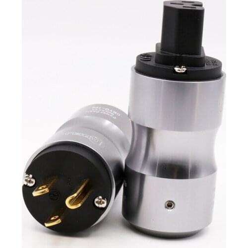 Krell 24K Gold Plated US Standard Male Mains AC Power Plug Audio HIFI United States Famale Power Supply Socket