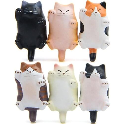 1pcs Cartoon Fat Cat Animal Magnetic Sticker Resin Refrigerator Magnetic Sticker Decor Anti-slip Refrigerator Magnet for Home