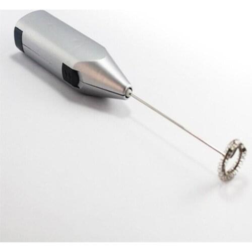 Silver Milk Drink Coffee Whisk Mixer Electric Egg Beater Frother Foamer Mini Handle Stirrer Practical Kitchen Cooking Tool
