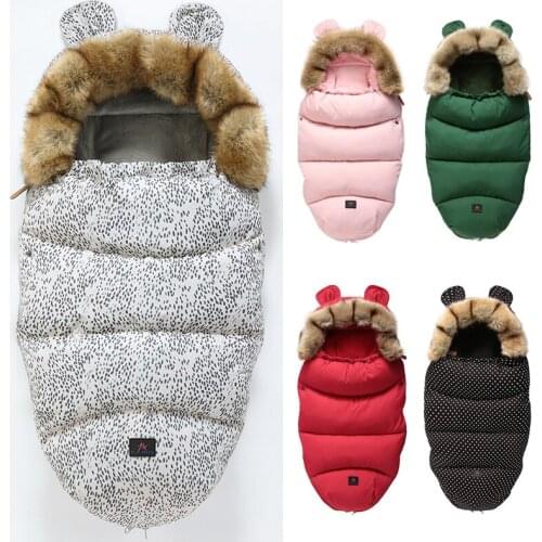 Envelope In A Stroller Baby Sleeping Bag Winter Thick Stroller Bag Windproof Warm Sleepsack Baby Foot For Stroller Dropshipping