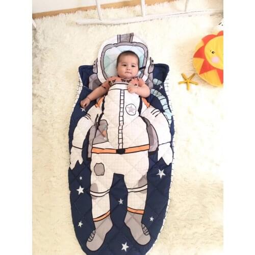 500g Pure Cotton Baby Sleeping Bag High Quality Astronaut Boy Girl Childrens Style Sleeping Bag Baby Bed