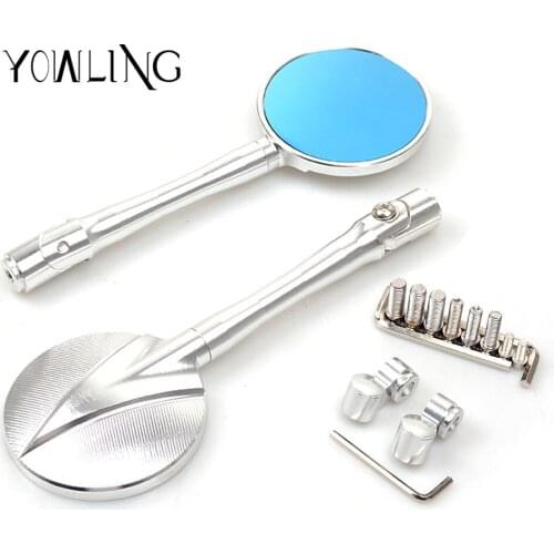 Universal Aluminum CNC Rearview Side Mirror Motorcycle Mirrors For Yamaha MT09 MT07 MT 09 07 XJ6 FJR XJR 1300 Racer fazer XT 600