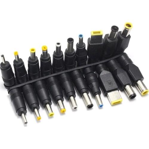 10pcs/set Universal for Notebook Laptop DC Power Charger Supply Adapter Tips Connector Jack to Plug Charging