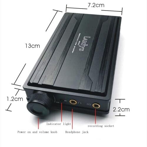 LAIDYS fever HIFI headphone amplifier, portable tube amp, output impedance 0.5Ω, frequency response: 10HZ-60KHZ-0.5DB