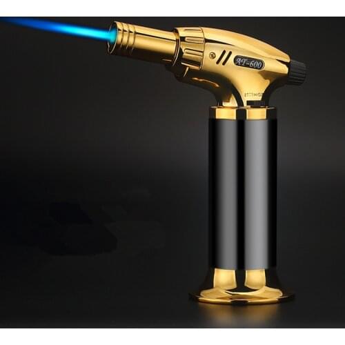 High Temperature Outdoor BBQ Cigar Kitchen Cigarette Lighters Big Jet Flames Fire Butane Gas Metal Windproof Lighters