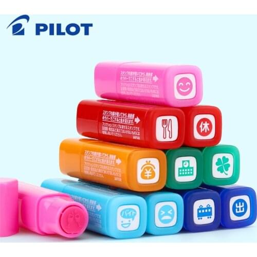 3pcs Japan PILOT seal Mini SPF-12 Christmas stamp hand account students can choose to wipe the portable hand stamp