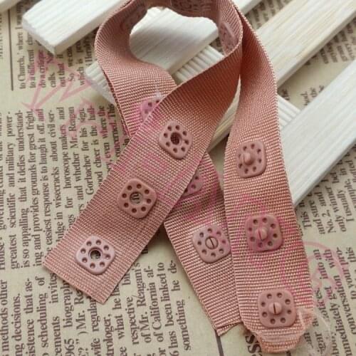 50 yards/lot, 18mm Width, 18*18*36 Interval Square Plastic Snap Fastener Tape