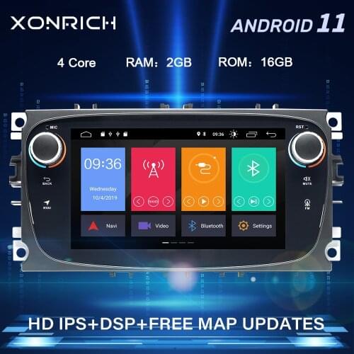 Android 10 Car Radio For Ford Focus 2 3 Mk2 Kuga Mondeo 4 Fiesta Transit Connect C-MAX Multimedia GPS Navigation DSP Head unit