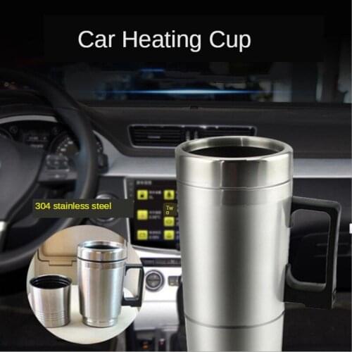 Car Heating Electric Car Kettle Travel Coffee Mug Car Water Keep Warmer Kettle Boiling 12V 24V Car Cigarette Lighter Heating Cup