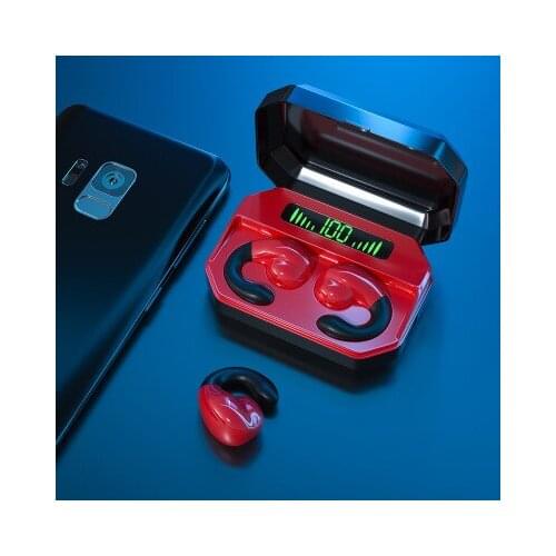 Bone conduction Bluetooth headset with digital display, suitable for sports and business conversations