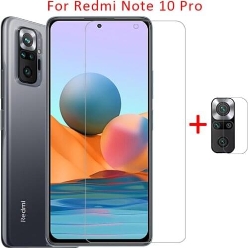 Case on redmi note 10 pro cover screen protector tempered glass camera lens film for xiaomi redmy not note10pro protective coque