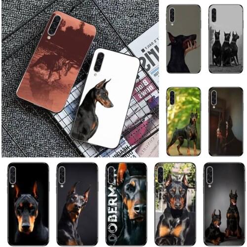 Animal Doberman dog Phone Case For Samsung S 7 8 9 10 20 A 21S 20e 50 51 71 note9 10 J4 plus 20 ultra