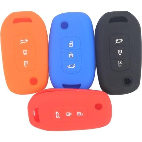 Kutery 3BTN Silicone Colorful Flip Remote Key Cover Case For Renault Kadjar Captur Symbol Koleos Megane Protection Replace