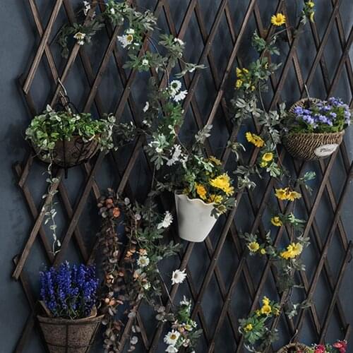 Wooden Fence Retractable Plant Climbing Frame Trellis Flower Decoration Stand For Holiday Decoration