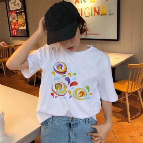 Oversized Women T Shirt Summer Short Sleeve O Neck Female Clothing Casual Korean Fashion T-shirt Ullzang Ladies Female Clothing