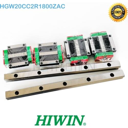 HGR20 Original HIWIN linear guide 4pcs 1800mm linear railway 8pcs HGW20CC Carriage HGW20CC2R1800ZAC ZA HGW20CA