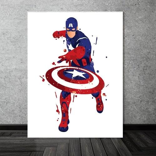 Captain America Diy Painting by Numbers Marvel Superhero Handpainted Oil Painting by Numbers Wall Art Pictures Home Decoration
