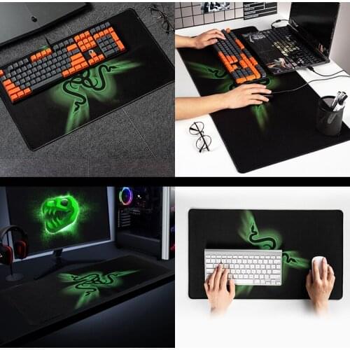 Gaming Mouse Pad Computer PC Desk Mat Black Large Size Locking Edge Rubber Table mat For Students Office Thicken mouse pad
