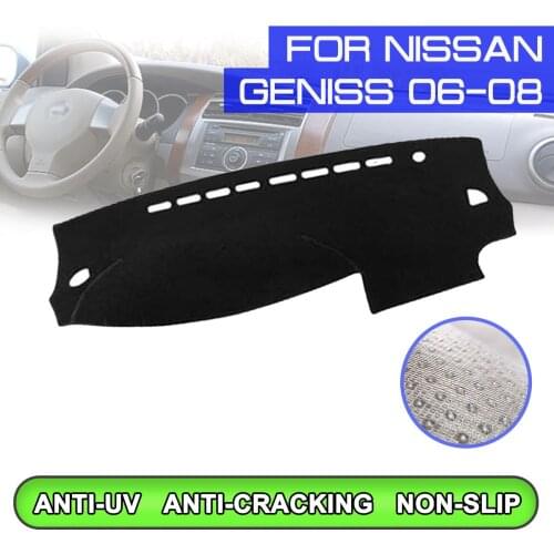 Car Dashboard Mat Anti-dirty Non-slip Dash Cover Mat UV Protection Shade for Nissan Geniss 2006 2007 2008