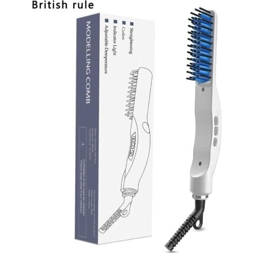 LCD Mens Straight Hair Combs Multi-function Hair Combs Beard Style Combs Hair Care Straightener