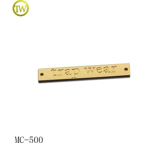 MC500 Custom Jeans metal Logo label Metal Name Tags for clothing