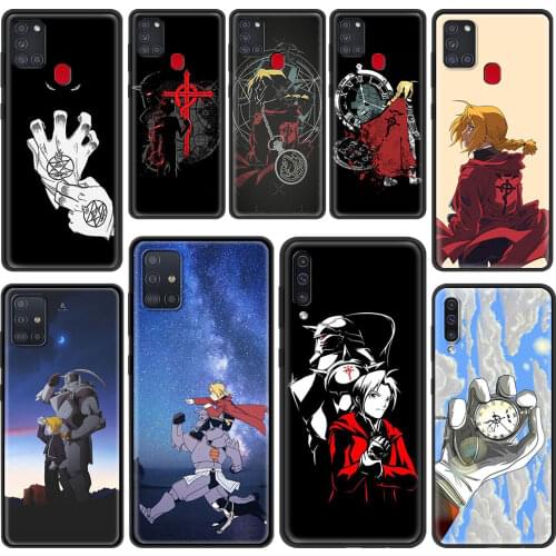 Soft Case for Samsung Galaxy A32 A52 A72 4G A21S A51 A71 A12 A02S A21 EU A41 A31 5G Phone Coque Shell Fullmetal Alchemist Anime