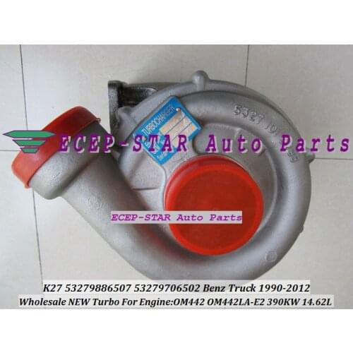 NEW K27 K27-442 53279886507 Turbo Turbocharger Fit For Mercedes Benz Truck Bus 1990-2012 Engine OM442 OM442LA E2 390KW 378KW