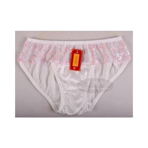 New style ladies sexy lace pure silk briefs 100% mulberry silk underwear