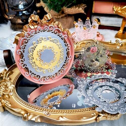 Panalisacraft Lace Flower Background Frame Metal Cutting Dies And Stamps cut die scrapbooking Album Paper Card Craft Embossing