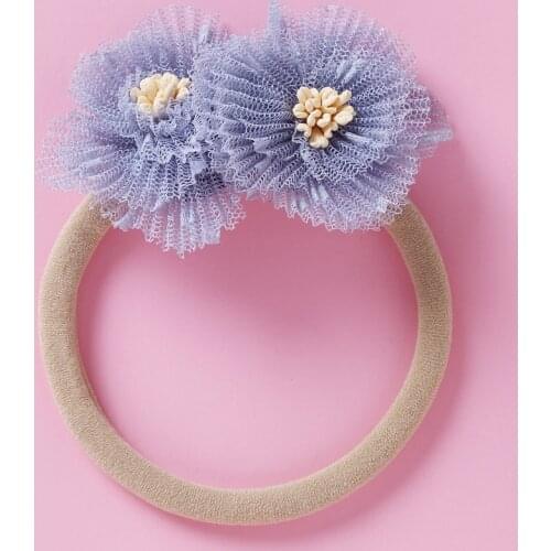 Lovely Baby Hairband Double Flower Newborn Baby Girl Headband Kids Toddler Comfortable Elastic Hair band Baby Hair Accessories