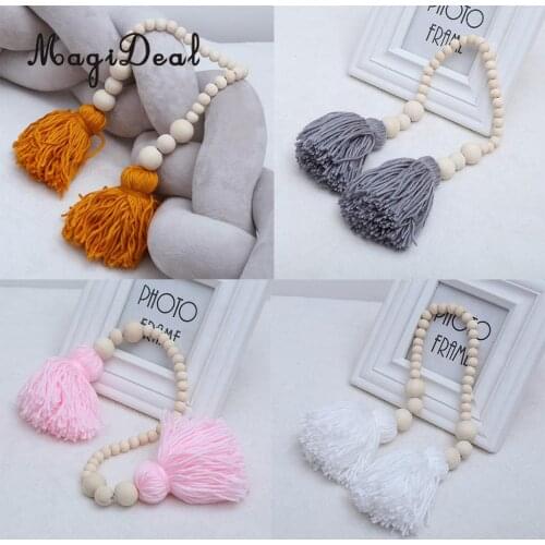 Fluffy Ball Pendant Wall Hanging Ornament Window Curtain Mosquito Net Tie-Back Rope for Kids Baby Bedroom Decoration