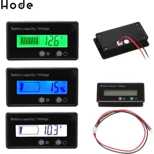 12V/24V/36V/48V LCD Acid Lead Lithium Battery Capacity Indicator Voltmeter Voltage Tester