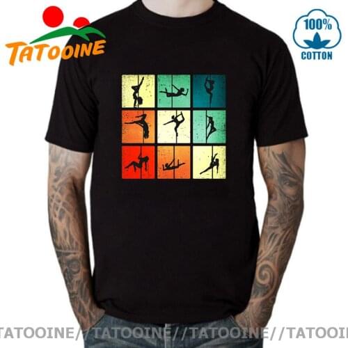 Tatooine Vintage Pole Dance Silhouettes T shirt men Retro Elegant Pole Dancing Poses women T-shirt Latest Fashion Design Vestido