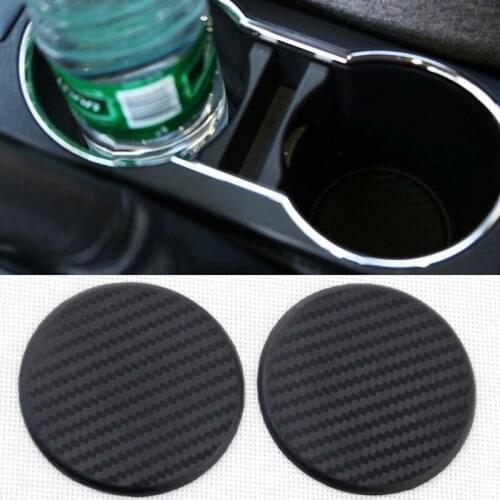 2pcs Car Coaster Water Cup Bottle Holder Anti-slip Pad Mat Silica Gel For Interior Decoration Car Styling Accessories