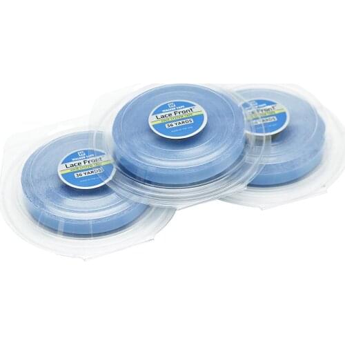 36Yards Strong Walke Tape Blue Lace Front Support Tape Double Sided Adhesive Hair Tape For Tape /Toupee/Lace Wigs 1.9cm 2.54cm