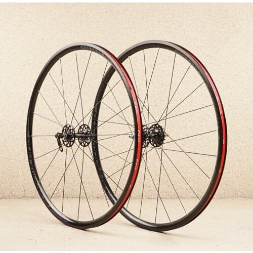 Aluminum Alloy Cycle Accessories Fixed Gear Wheelset Single Speed Bike High Strength Racing Wheel With 30mm Rim And Plat Spokes