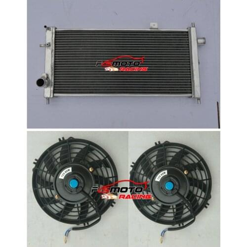 Alu Radiator For Opel Corsa A Vauxhall Nova GTE GSi 2.0 16v Turbo MT 1.6L 1983-1993 85 86 87 88 89 90+Fans