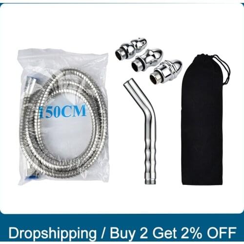 Stainless Steel Anal Cleaner Shower Faucets Head Male Ducha Higienica Female Vaginal Wash Feminine Hygiene Product
