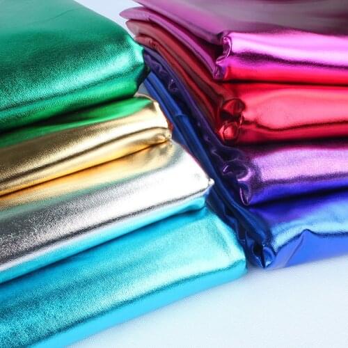 1 yard bronzing Spandex Fabric Material Christmas Decoration Stage Dancing Clothing glossy leather costume Dressing